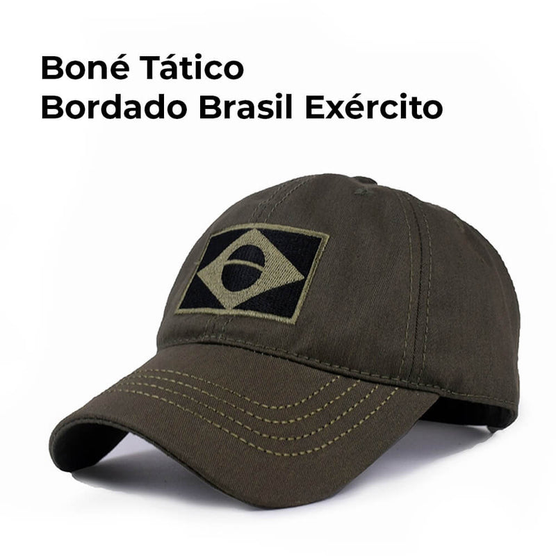 Boné Tático Bordado Brasil Exército