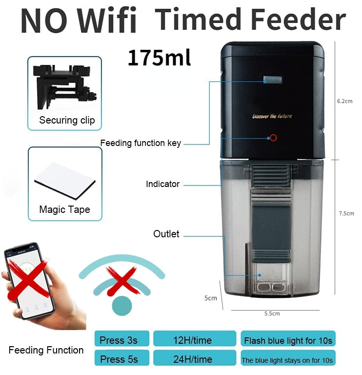 Alimentador Automático para Aquário Wi-fi